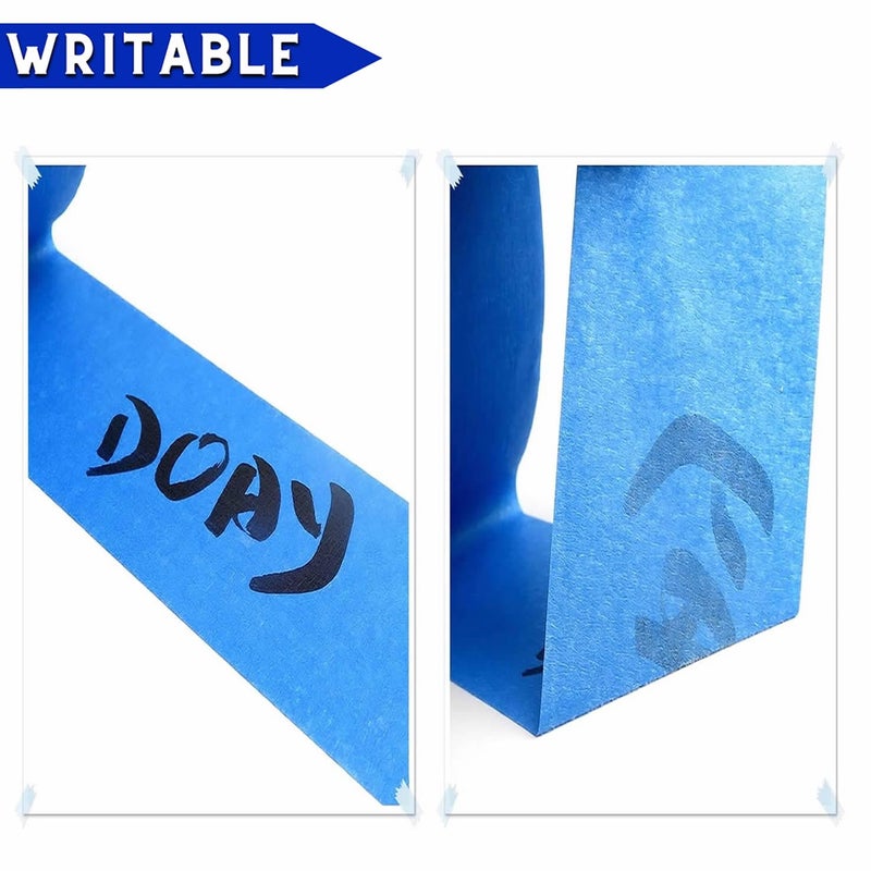 DoAy Blue Painters Tape 1/4" 1/2" 3/4" x 60 Yard - Multi Size Pack - Multi Surface Use - 3 Rolls - Image 5